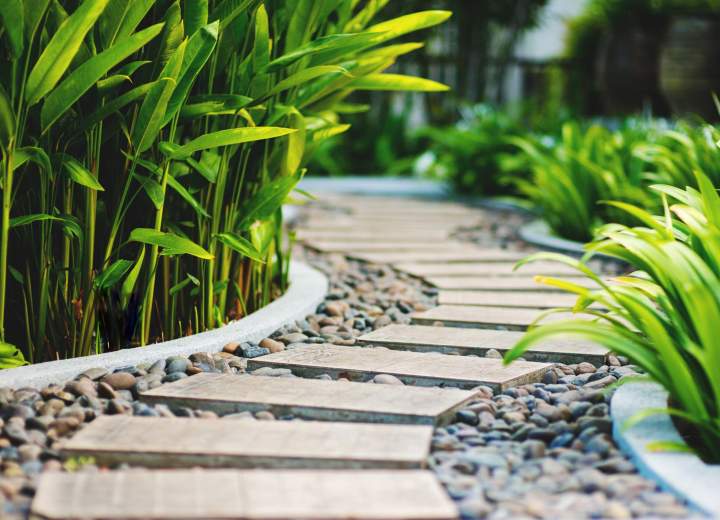 Allée de jardin pavée Montréal